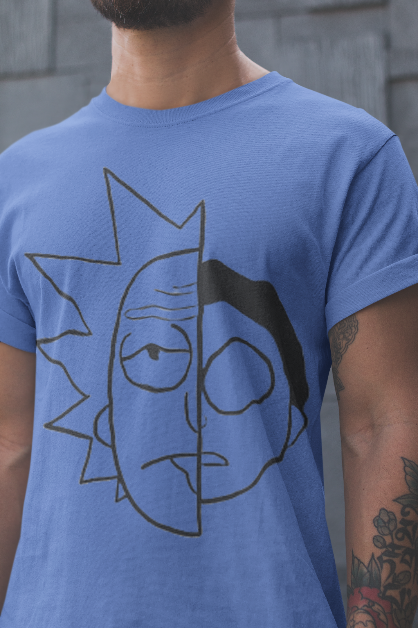 Playera Cuello Redondo Manga Corta para Hombre - Rick and Morty 01