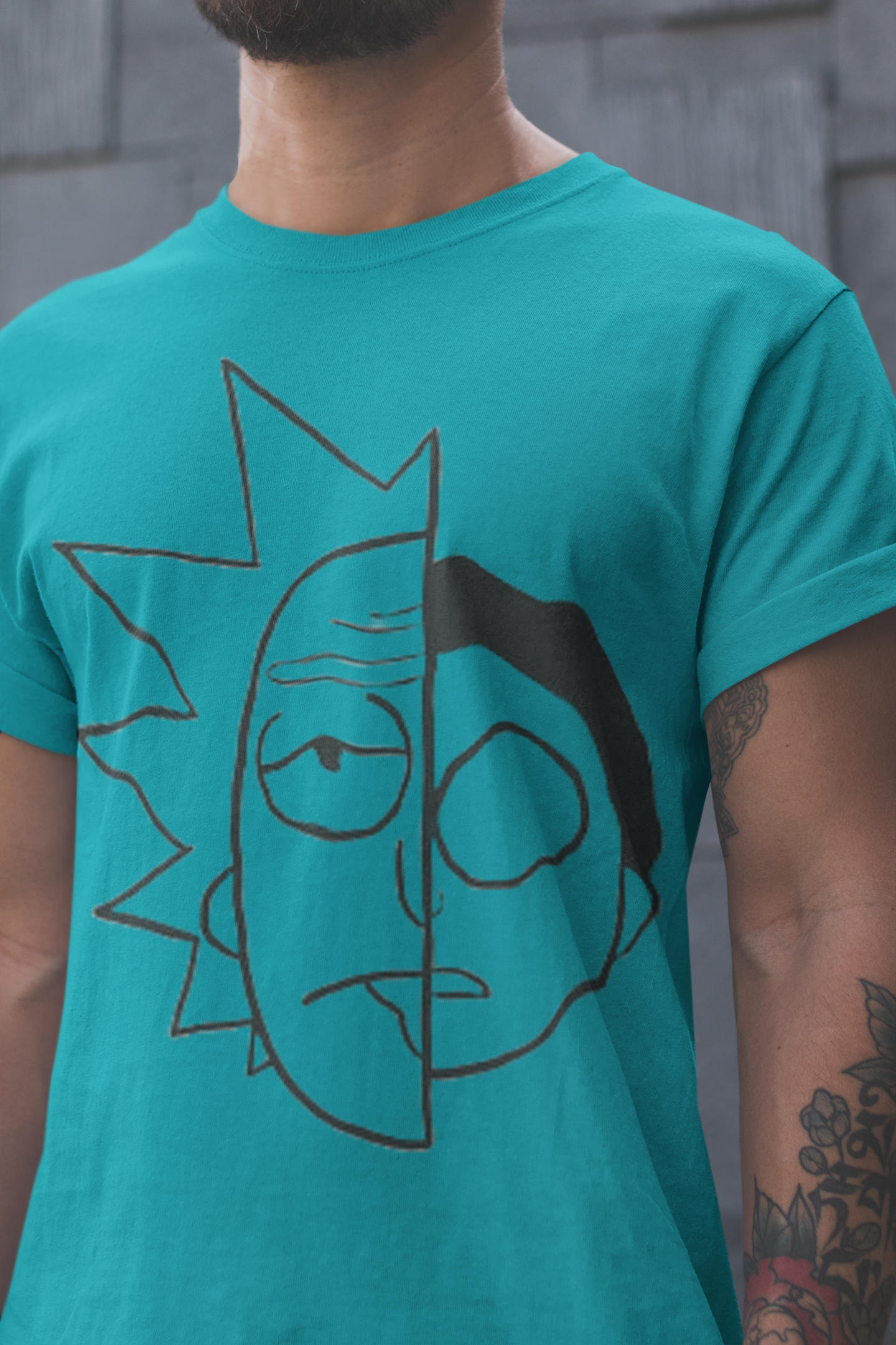 Playera Cuello Redondo Manga Corta para Hombre - Rick and Morty 01